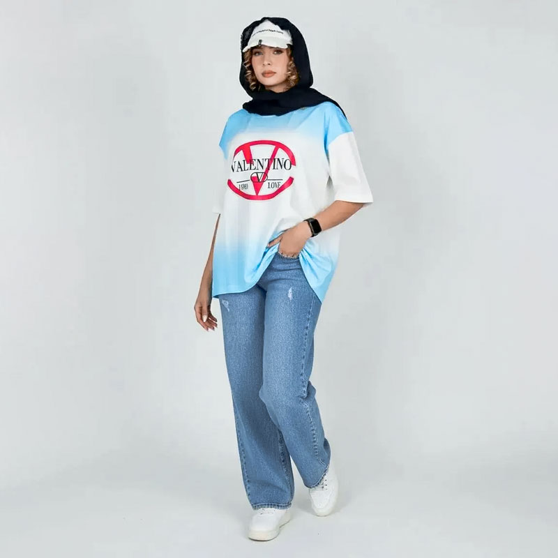 تیشرت دورس دونخ طرح پیسوله ای | کد T206 - Image 2