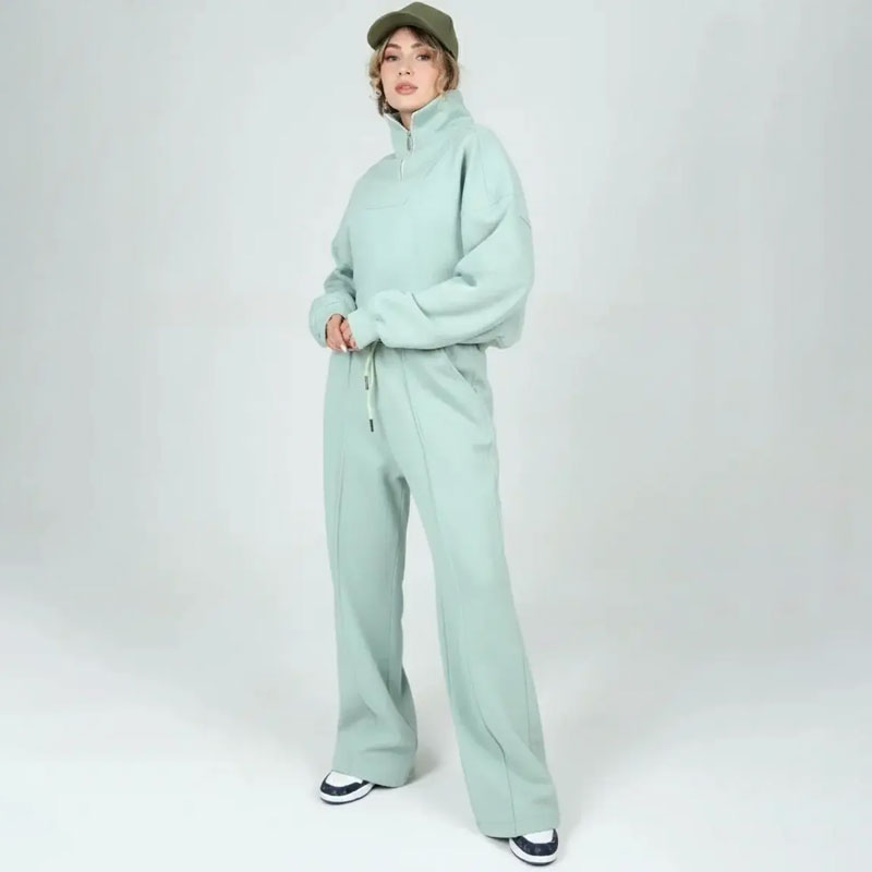 ست دورس نیمزیپ با شلوار بگ زنانه | کد DO31 - Image 6