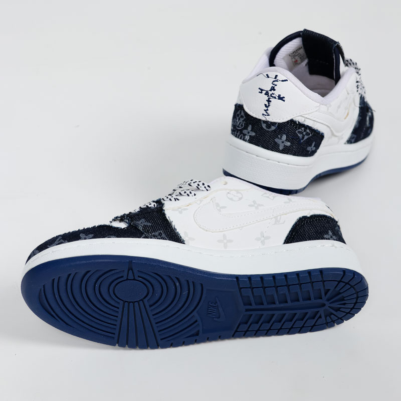 کتونی زنانه ترویس لویی ویتون سفید سرمه ای | کد 3001 - Image 5