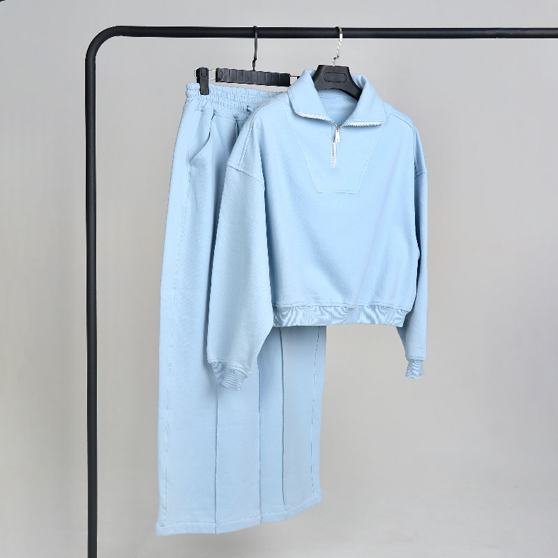 ست دورس نیمزیپ با شلوار بگ زنانه | کد DO34 - Image 8