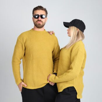 بافت درشت فندوقی فریسایز رنگ خردلی | کد BA15