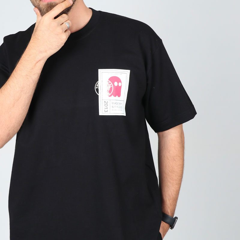 تیشرت مردانه دورس قواره باکسی مشکی | کد T207 - Image 5