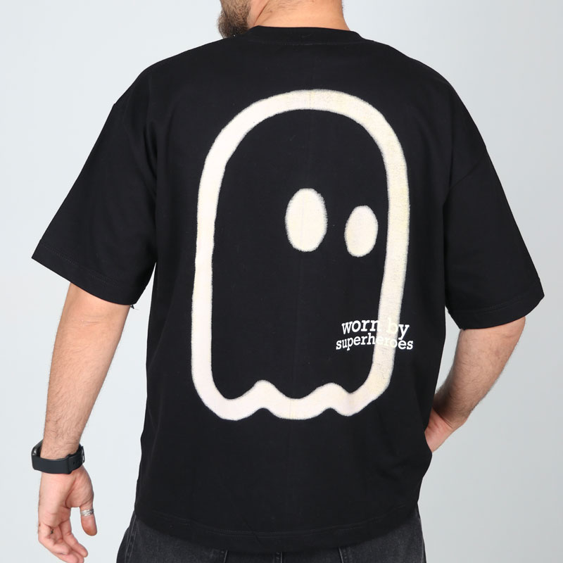 تیشرت مردانه دورس قواره باکسی مشکی | کد T207 - Image 6