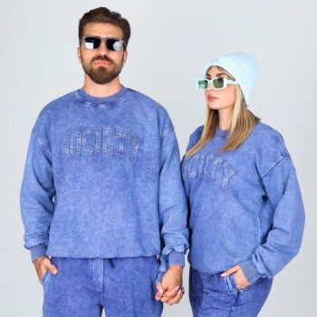 دورس یقه گرد مردانه مدل سنگشور گلدوزی رنگ آبی | کد DO46