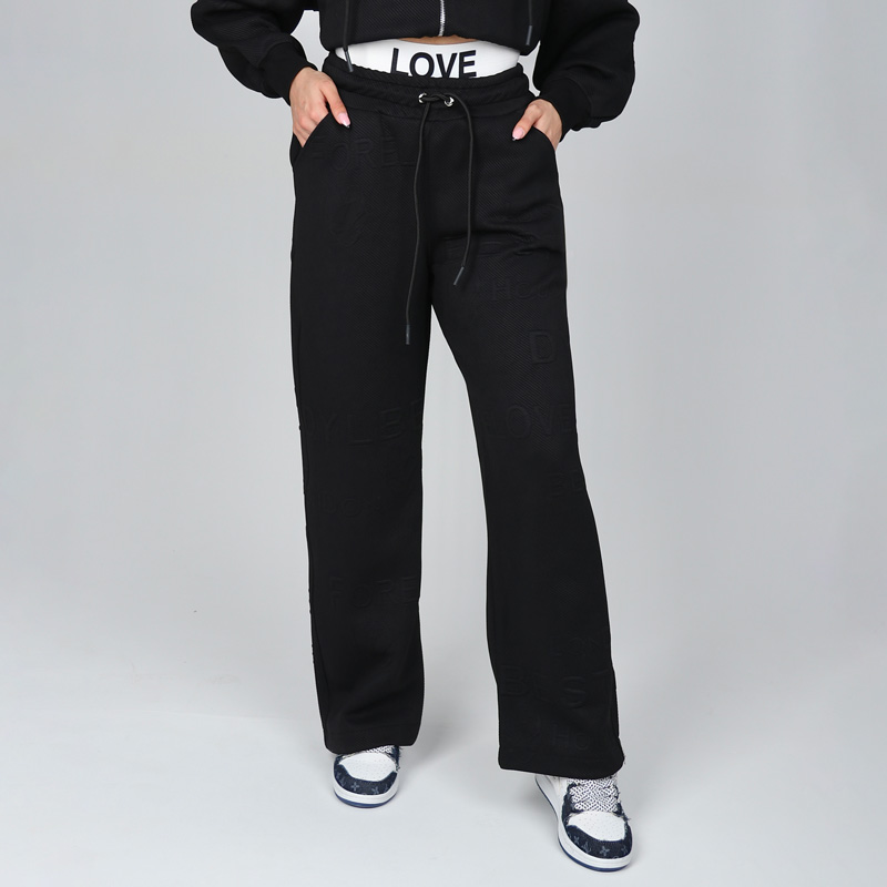 سویشرت کلاهدار و شلوار بگ زنانه مدل سهتیکه رنگ مشکی | کد DO49 - Image 6