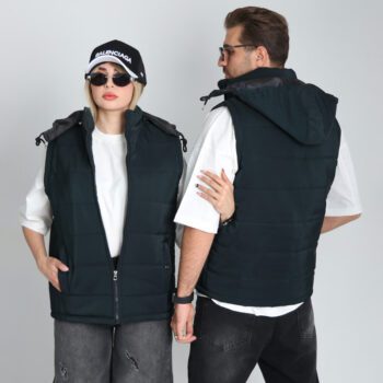 پافر مردانه و زنانه ساده مموری دکمه دار رنگ سبز |کد PA22