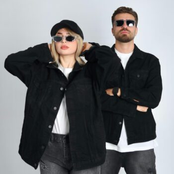 کت جین مردانه مشکی ساده | کد DO60