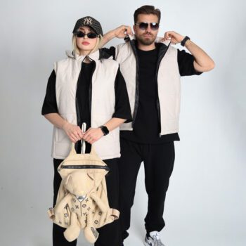 پافر اسپرت کرم روشن مناسب خانم ها و آقایون | کد PA26