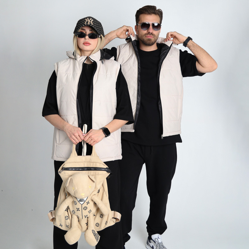 پافر اسپرت کرم روشن مناسب خانم ها و آقایون | کد PA26