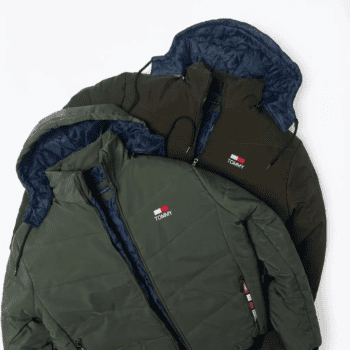 کاپشن مردانه مدل تامی فری سایز KA11 | کاپشن زمستانی بسیار گرم، سبک، ضد آب با کلاه جداشونده و رویه مموری با کیفیت بالا