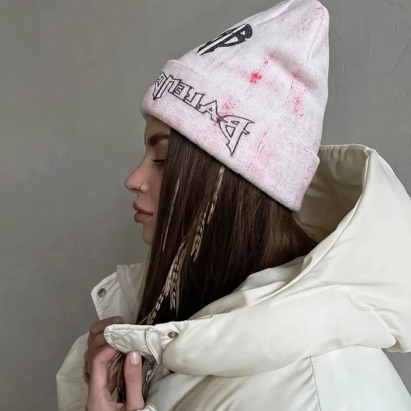 کلاه زمستانه زنانه مدل بالنسیاگا صورتی پترن - Image 2