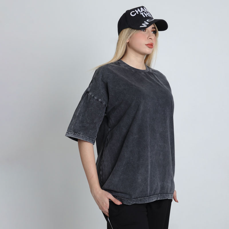 تیشرت مردانه سنگشور ساده قواره باکسی |کد T210 - Image 8