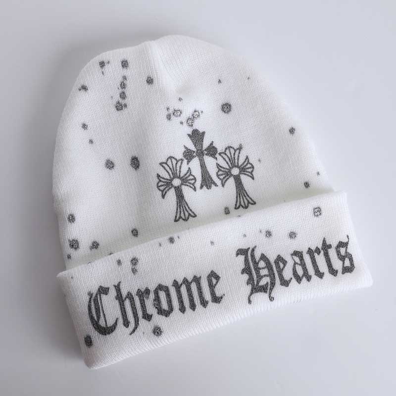 کلاه زمستانی بافتنی طرح Chrome Hearts | مدل اسپرت ست دخترانه و پسرانه - Image 2