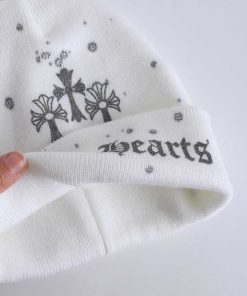 کلاه زمستانی بافتنی طرح Chrome Hearts | مدل اسپرت ست دخترانه و پسرانه - Image 3