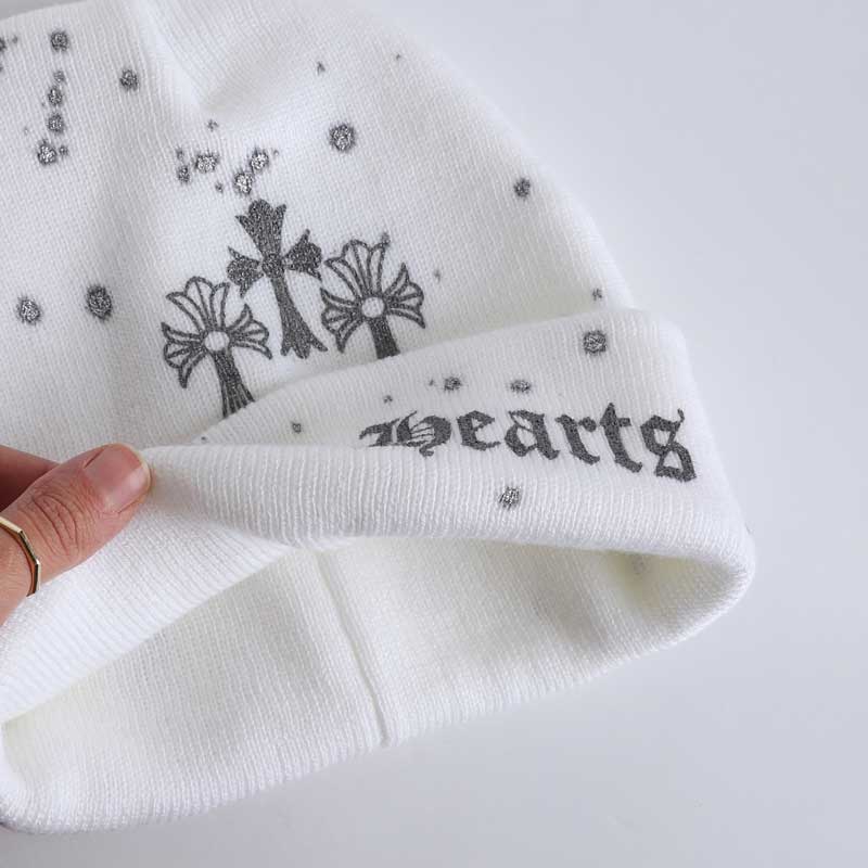 کلاه زمستانی بافتنی طرح Chrome Hearts | مدل اسپرت ست دخترانه و پسرانه - Image 3