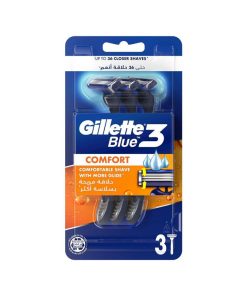 ژیلت مردانه 3 تیغه مدل Blue 3 Comfort | پک 3 عددی اصل ژیلت - Image 4