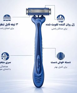ژیلت مردانه 3 تیغه مدل Blue 3 Comfort | پک 3 عددی اصل ژیلت - Image 3