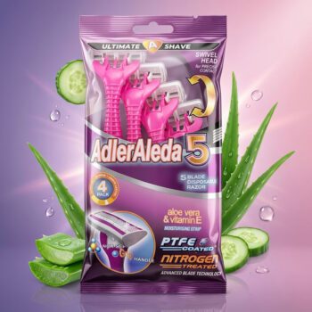 خودتراش ژیلت مدل 5 Adler Aleda بسته 4 عددی