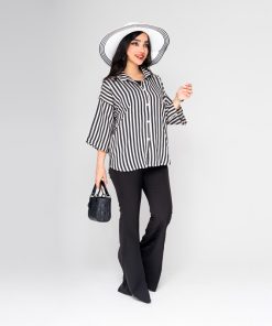 شومیز زنانه مدل پری راه راه کد SHOM03 - Image 3