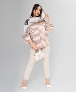 شومیز زنانه مدل پری راه راه کد SHOM03 - Image 6