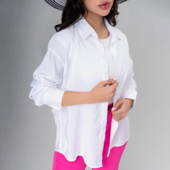 تنخور شومیز فری سایز مدل پری ساده روی اندام