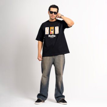 تیشرت مردانه چاپ مینیمال قواره باکسی | کد T224