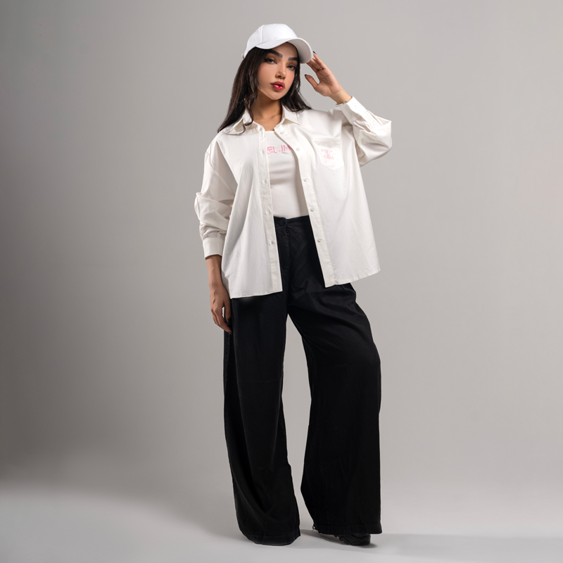 ست شومیز کراپ زنانه گلدوزی‌دار CELINE 