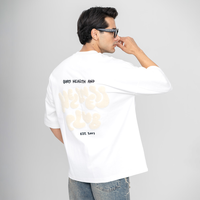 تیشرت مردانه باکسی گلدوزی پیش و پشت | کد T218 - Image 7