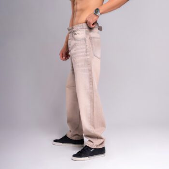  شلوار جین بالونی مردانه رنگ خاکی11019