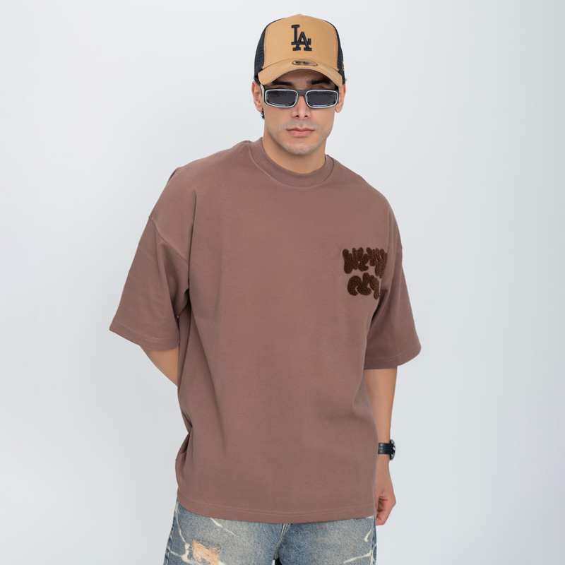 تیشرت مردانه باکسی گلدوزی پیش و پشت | کد T218 - Image 8