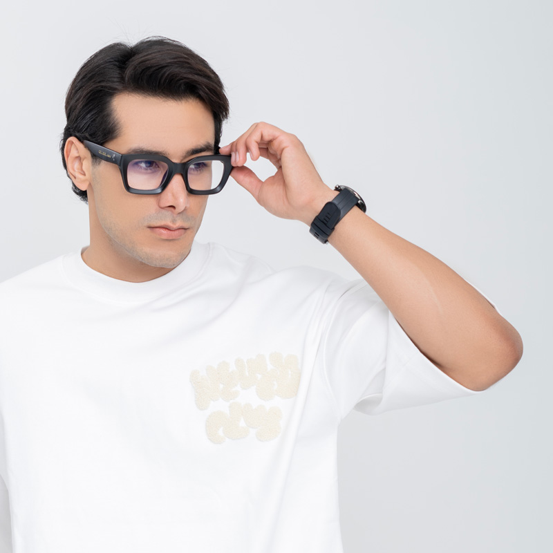 تیشرت مردانه باکسی گلدوزی پیش و پشت | کد T218 - Image 2