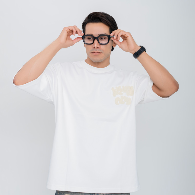 تیشرت مردانه باکسی گلدوزی پیش و پشت | کد T218 - Image 9