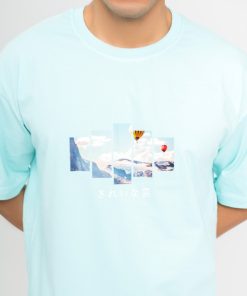 تیشرت مردانه باکسی طرح بالن | کد T217 - Image 5