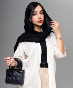 Alternative view of شال مشکی نخی زنانه کد shal05