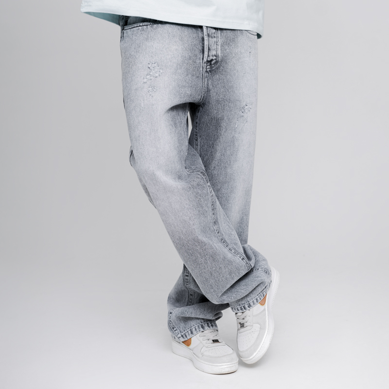 شلوار لی مردانه بگ استایل ساده کمرکش | کد 1020