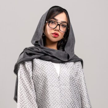 شال نخی زنانه رنگ نوک مدادی کد shal03