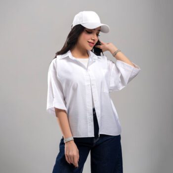 شومیز یقه‌دار آستین سه‌ربع پری زنانه