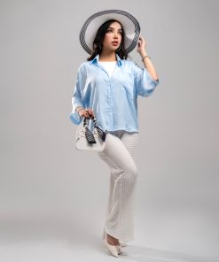 شومیز زنانه ساده جیبدار