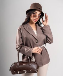 کت تک کمربنددار زنانه شیک کد coat01