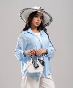 شومیز آستین بلند مدل پری ساده زنانه فری سایز SHOM11 - Image 5