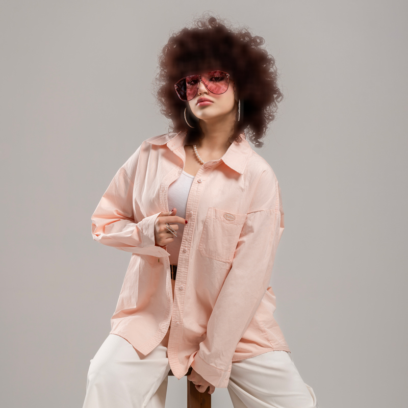شومیز زنانه ساده کتان کاغذی نازک کد SHOM39 | گلدوزی ظریف و خنک