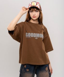 تیشرت باکسی چاپی زنانه مدل GOOD MOON