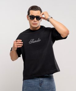 تیشرت باکسی مردانه مچینست گلدوزی شنل‌ دوزی کد T245