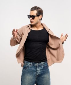 پیراهن مردانه لینن ساده کد T242 - Image 4