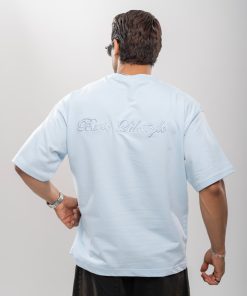 تیشرت باکسی مردانه گلدوزی فونت کد T254 - Image 5