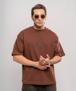 تیشرت باکسی مردانه گلدوزی فونت کد T254 - Image 8