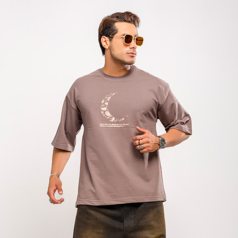 تیشرت باکسی مردانه مدل ماه کد T255 - Image 2