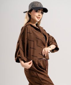 ست شومیز و شلوار باکسی زنانه بالنسیاگا کد SE35 - Image 5