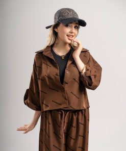 ست شومیز و شلوار باکسی زنانه بالنسیاگا کد SE35 - Image 6