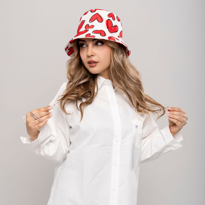 شومیز کوتاه زنانه کتان گلدوزی قلب کد SHOM27 - Image 3